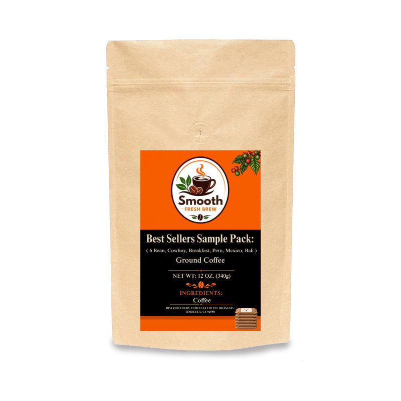 Best Sellers Sample Pack: 6Bean, Cowboy, Breakfast, Peru, Mexico, Bali